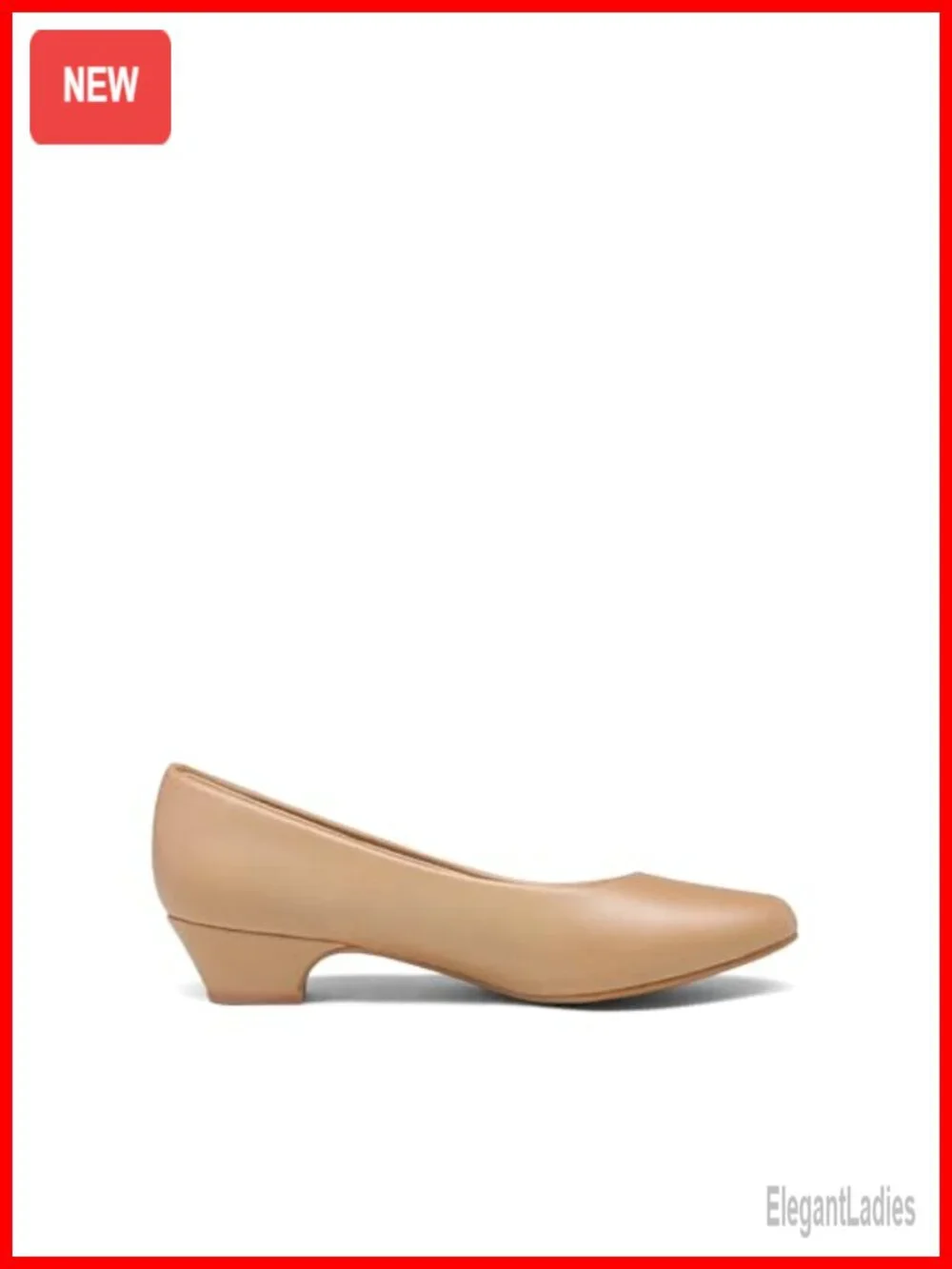 Padded Latex Footbed Chunky Heel Pump Shoes Almond Toe Block Heel